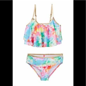 Tie dye two piece swimsuit (little girls)